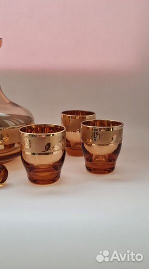 Новый графин и 6 рюмок набор