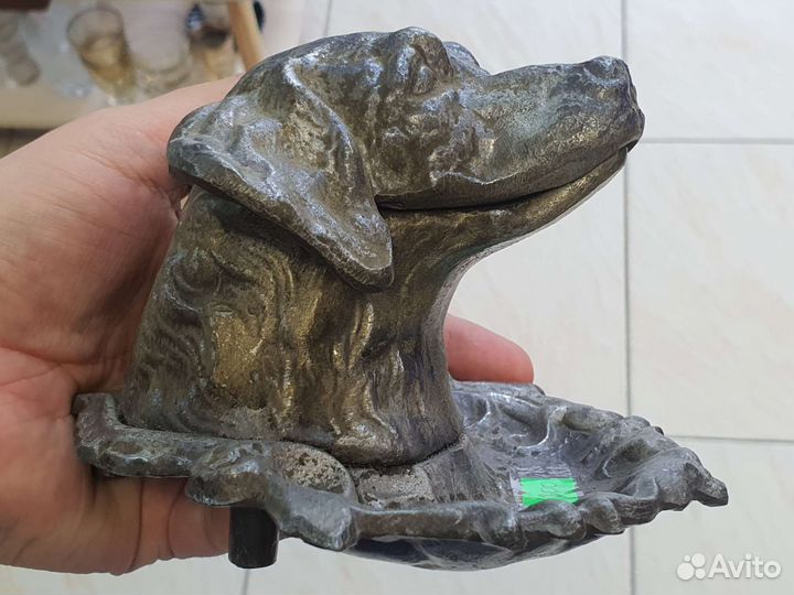 Чернильница-Шкатулка из металла. Собака