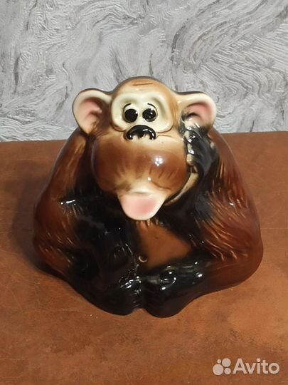 Копилка Обезьяна глазурь