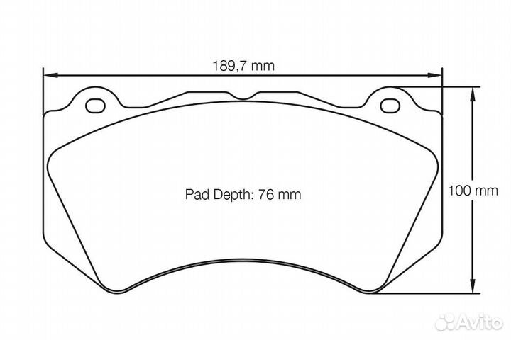 Pagid Колодки тормозные Ferrari передние, состав R