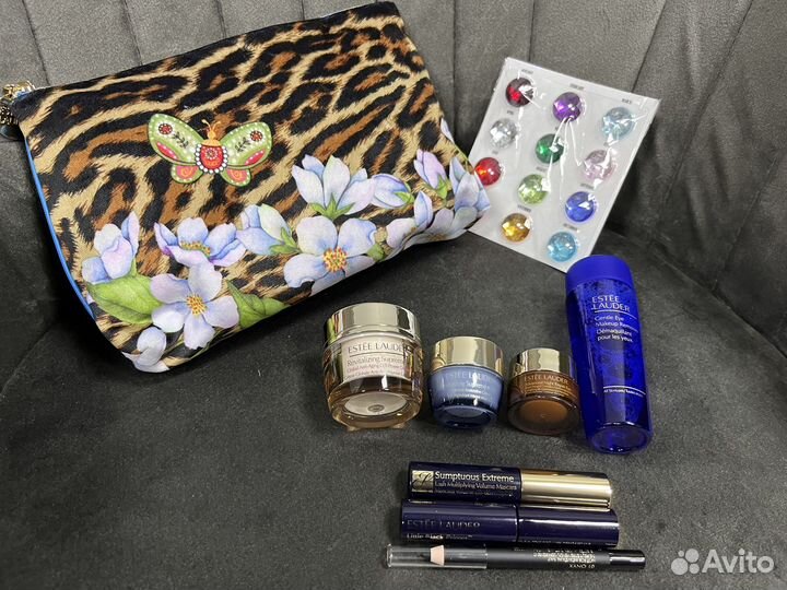 Estee Lauder косметичка синий лео для глаз