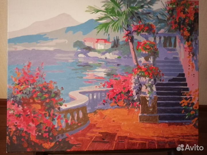 Картина Пейзаж горы, море