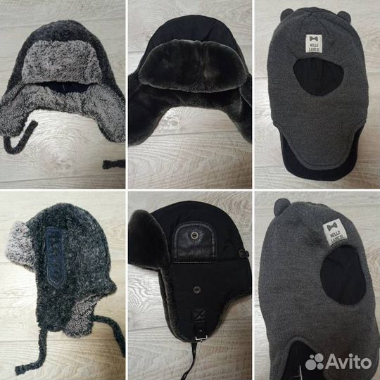 Шапка шлем, шапка ушанка 6-10 лет