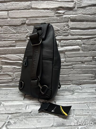 Нагрудная сумка через плечо кожа