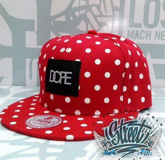 Кепка реперка с плоским козырьком dope хип хоп