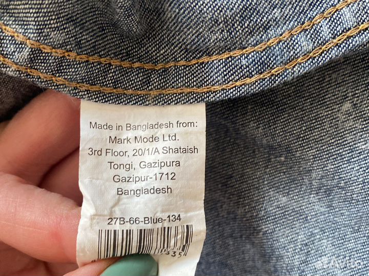 Джинсовая рубашка детская