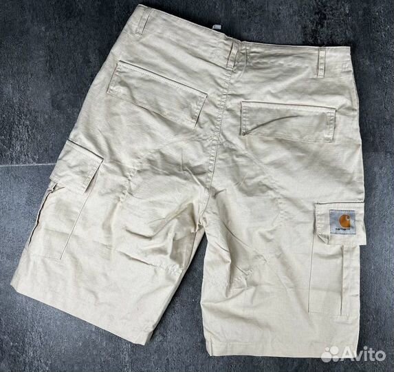 Шорты карго carhartt бежевые
