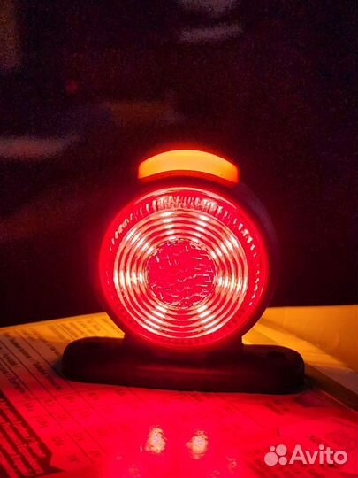 К-кт 2 шт Рожки Фуру 12/24в диод 5см Красно-Желт