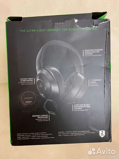 Наушники razer kraken x lite