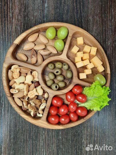 Менажница деревянная поднос дуб