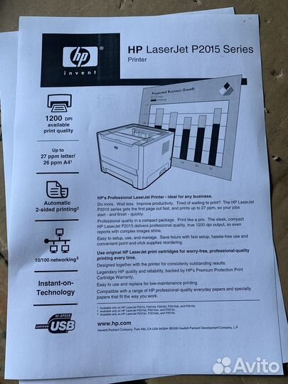 Лазерный принтер HP LaserJet P2015N