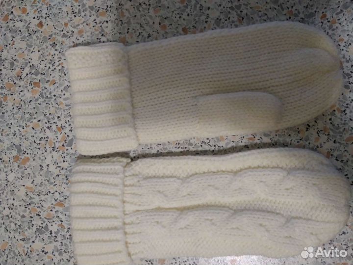 Набор женский варежки, шапка, шарф.оски