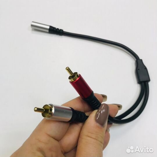 Кабель 3.5 мм Jack (F) - 2xRCA (M), 0.3 м H246