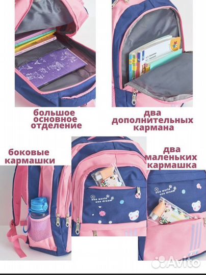 Рюкзак школьный для девочки новый