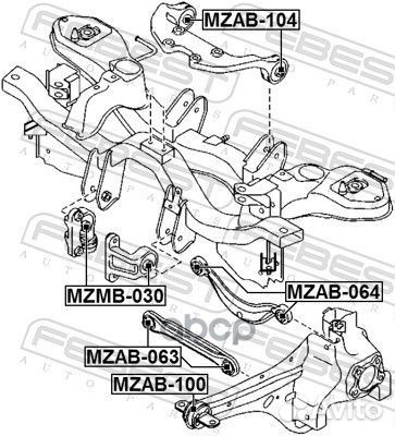 Сайлентблок дифференциала mazda CX-7 06-12