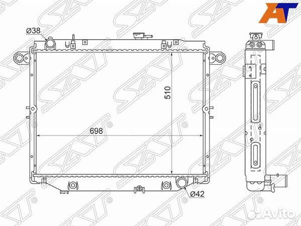 Радиатор toyota land cruiser 100