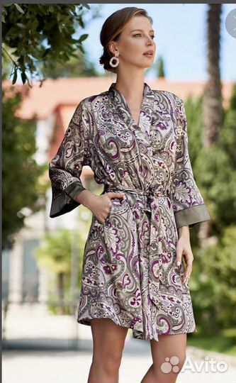 Халат из натурального шелка новый размер 42-46