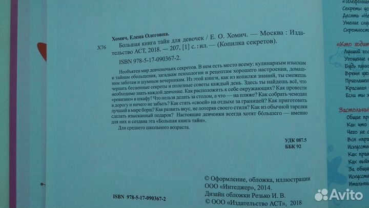 Большая книга тайн для девочек Хомич Е.О
