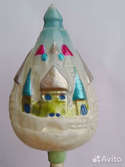 Стеклянная ёлочная игрушка СССР 