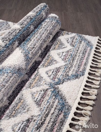 Ковёр Merinos Uvita 80x150 прямоугольный бежевый/серый/разноцветный O0465