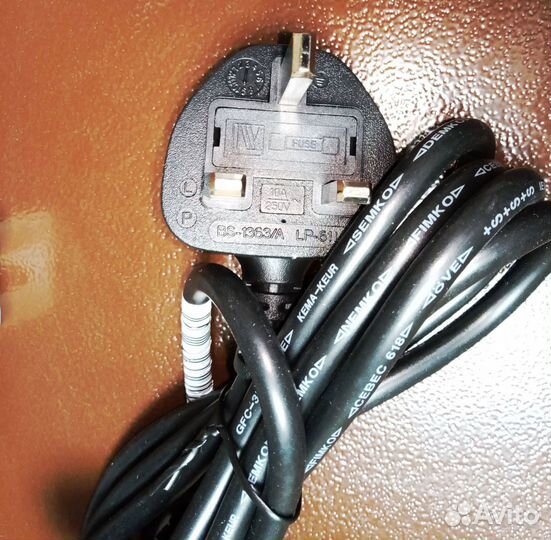 Кабель питания (Type G) 3pin IEC-320-C13, 1,8 m