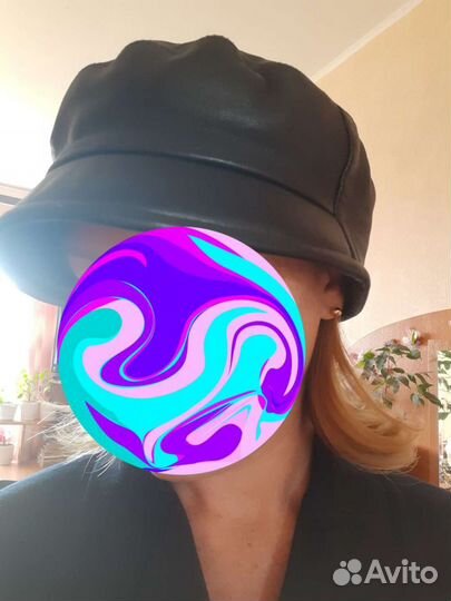 Кепка-шляпка нат.кожа