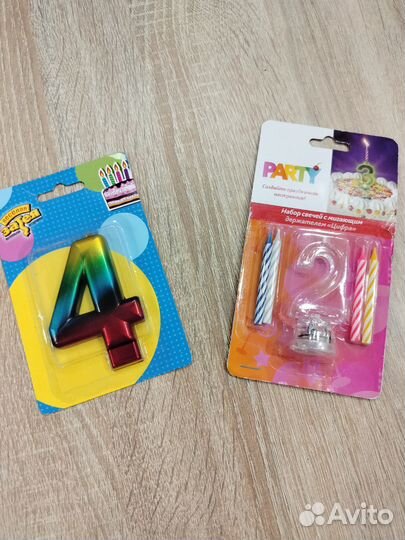 Свечи - цифры на торт 2 и 4