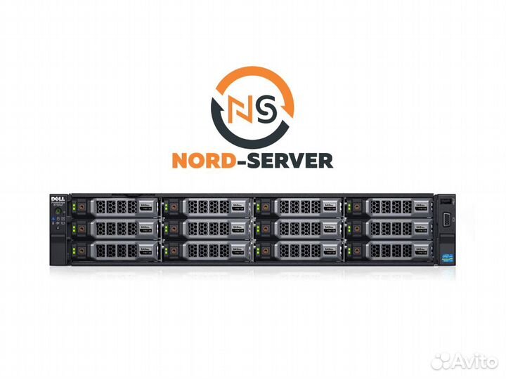 Cервер dell R730xd 12LFF 2x E5-2680 v4 512GB H730p