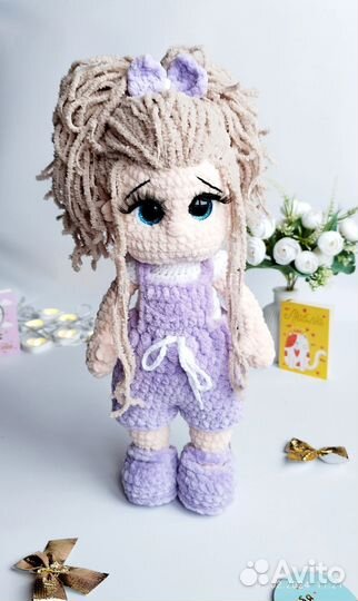Вязаные игрушки кукла