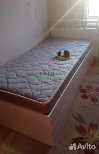 Кровать односпальная 90х200 с ящиками