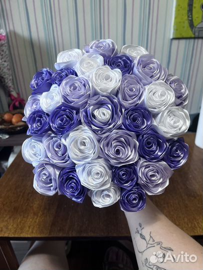 Букет из атласных лент