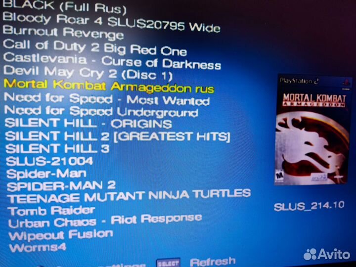 PS2 slim 64Gb, 20 игр, 2 джойстика