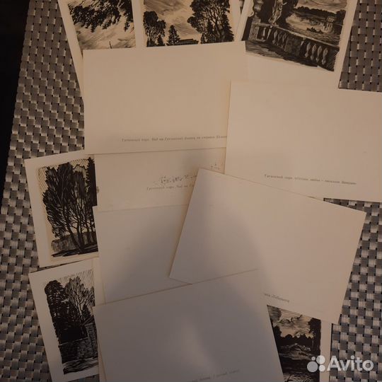Набор открыток Гатчина виды парка 1956г. 14шт