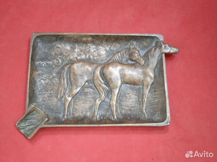 Пепельница бронза Кони 19 век