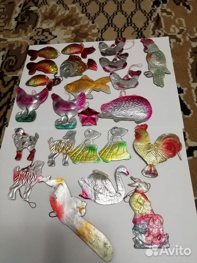 Ёлочные игрушки СССР картонаж
