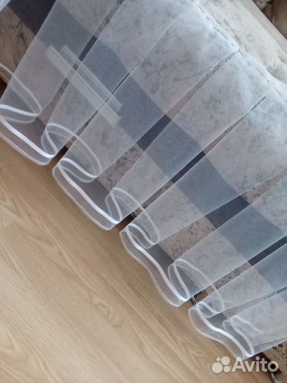 Тюль новый узкий кусок 5м х 41см