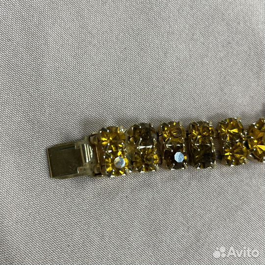 Набор бижутерия клипсы и браслет винтаж СССР (сзр)