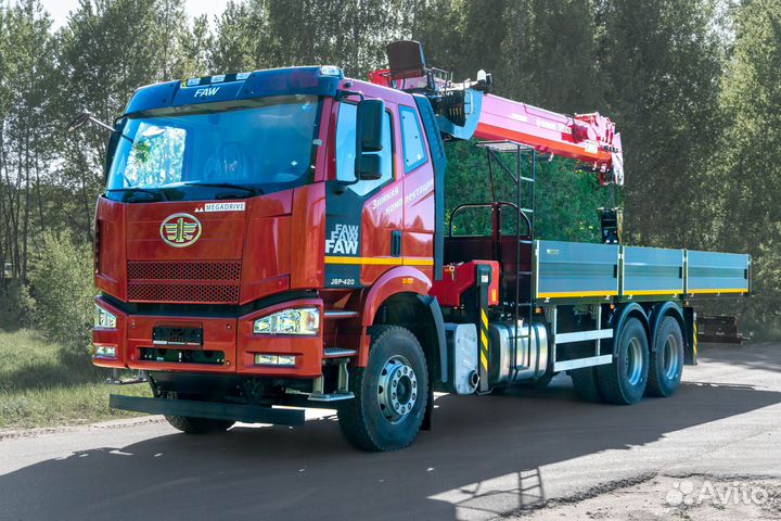 Бортовой грузовик FAW 3250 с КМУ Sunhunk, 2024