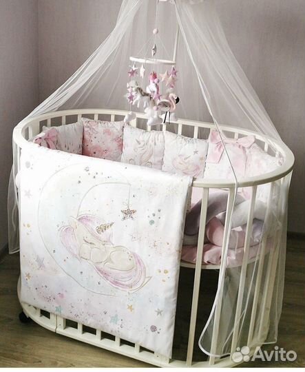 Набор в детскую кроватку: бортики, мобиль и т.д