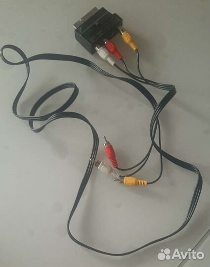 Переходник скарт AV RCA+кабель 3RCA