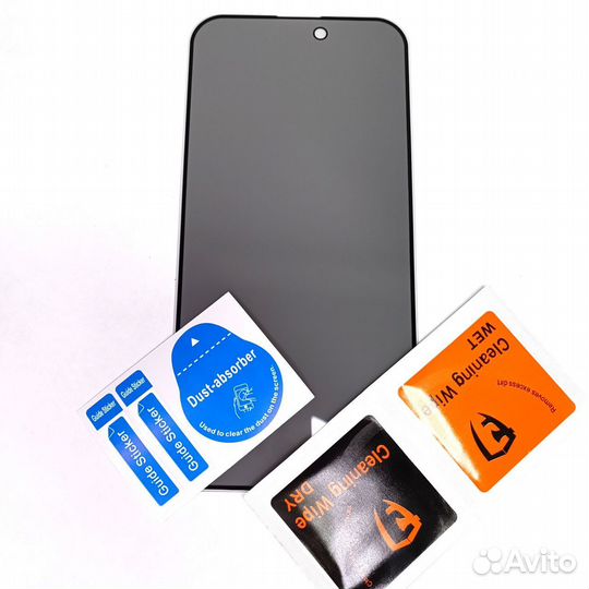 Защитное стекло iPhone 15 Plus Антишпион Privat