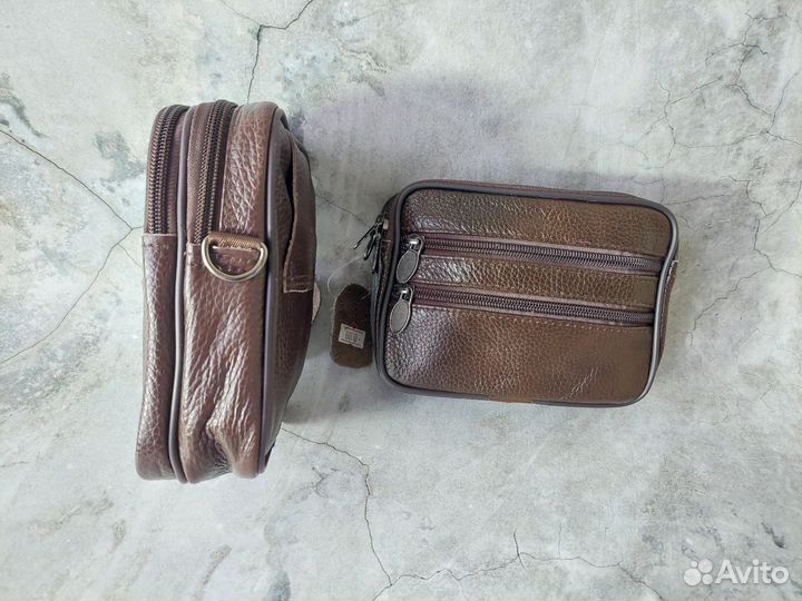 Барсетка кожаная мужская
