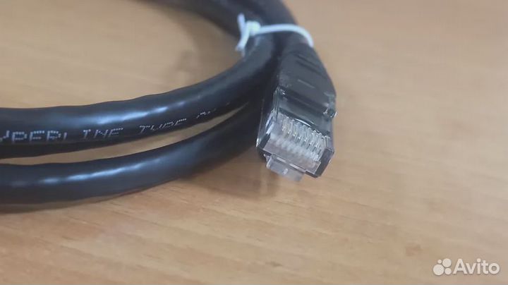 Патчкорд hyperline pc-lpm-utp-rj45-rj45-c6-1.5m-bk