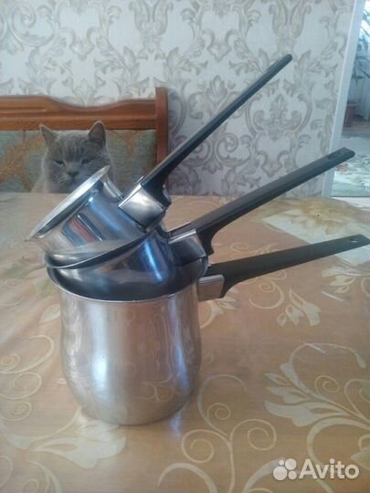 Графин розовое стекло Турки для кофеманов