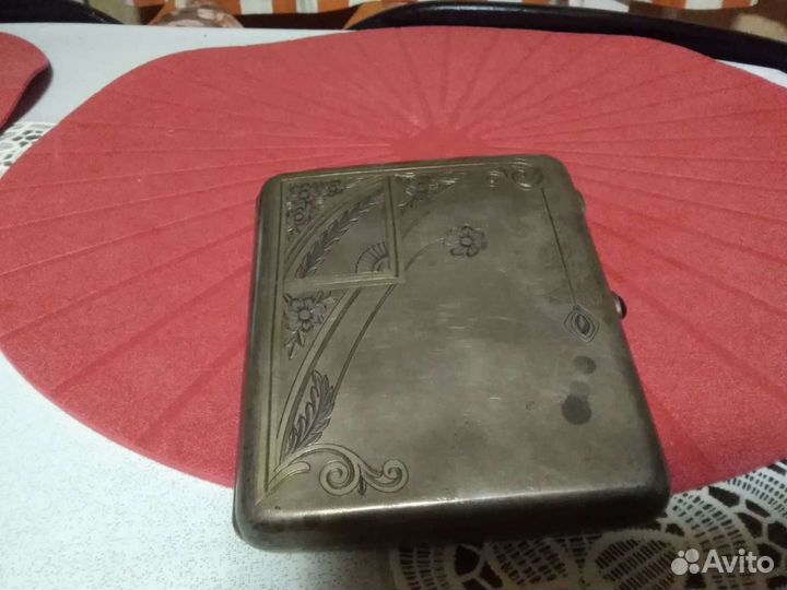 Портсигар серебряный