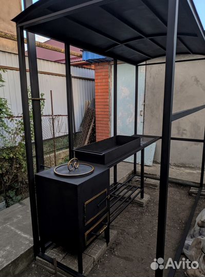 Мангал с печкой