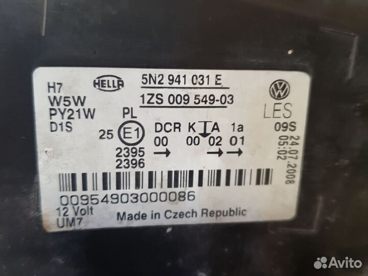 Фара ксенон левая Volkswagen Tiguan