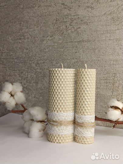Свечи из вощины 2 шт