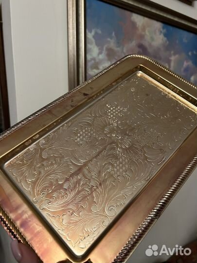 Посеребренный поднос Mayell Queen Anne