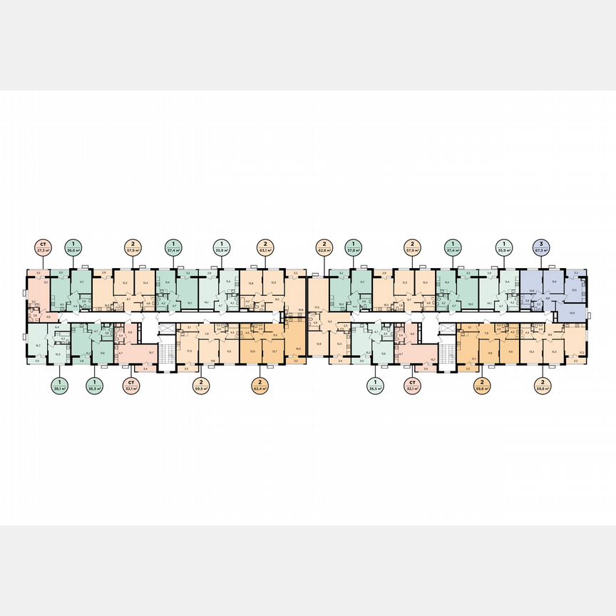 3-к. квартира, 69 м², 5/9 эт.